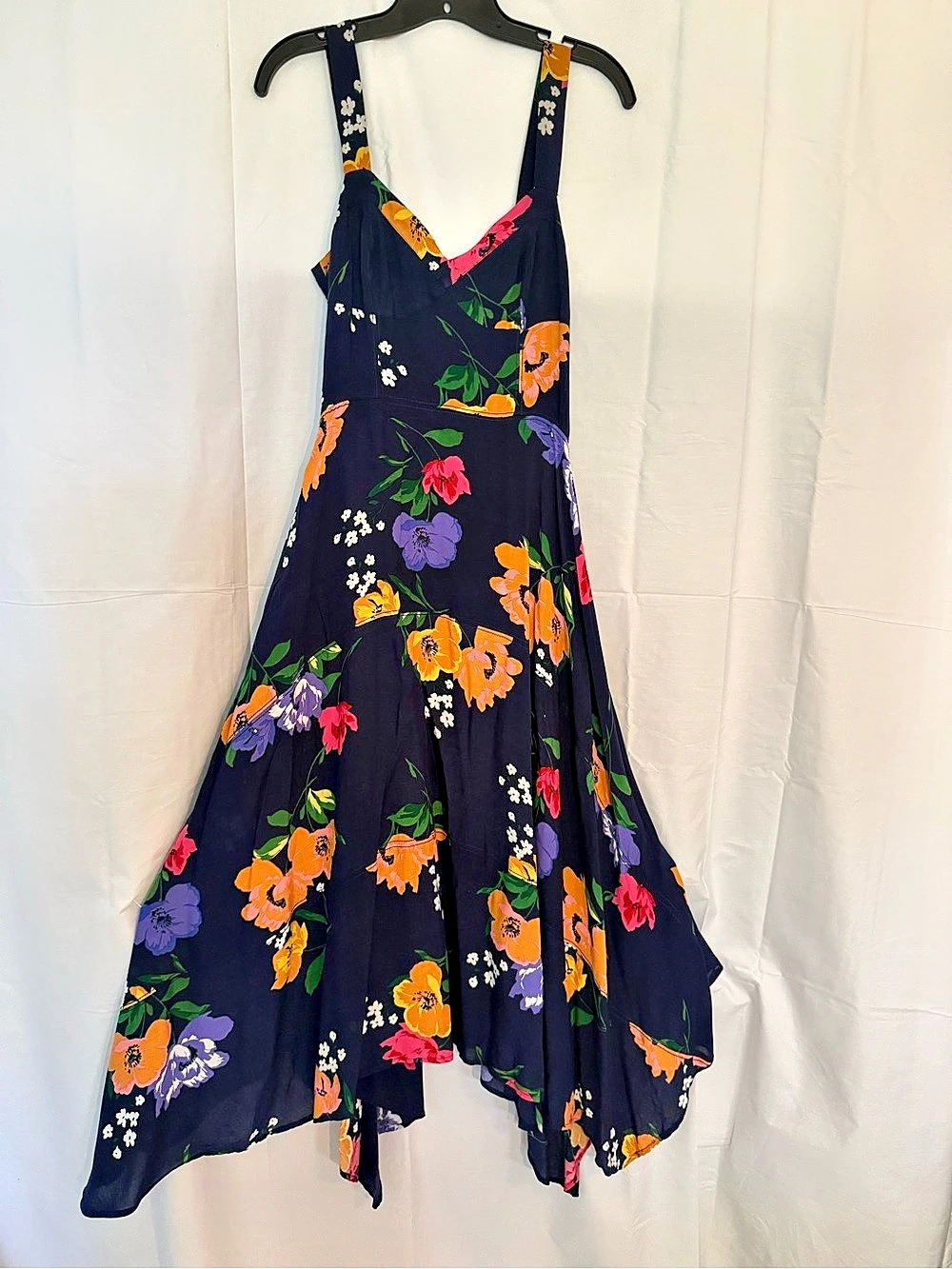Anthropologie Maeve Floral Maxi Dress in Navy